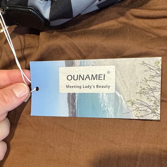 Ounamei Checkered Black and Gray Women’s Fits Everything Bag - Picture 6 of 7